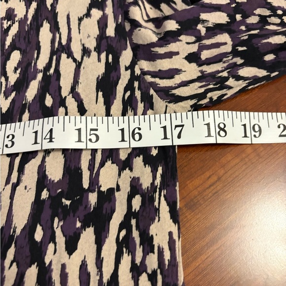 Dries Van Noten long sleeve shirt Purple cream black abstract pattern sz small - Picture 10 of 11
